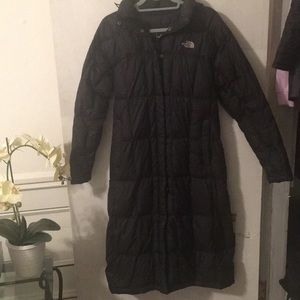 North Face Down Long Jacket Black